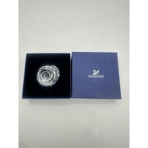 Vintage Swarovski Ornament Austria Crystal Sea Shell In Box